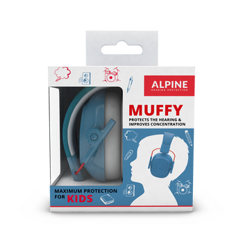 Ochronniki słuchu Alpine Muffy Kids niebieskie
