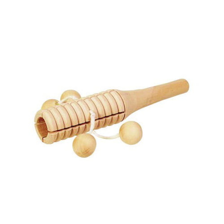 Tonblok guiro z czterema drewnianymi kulkami GOKI (UC906)