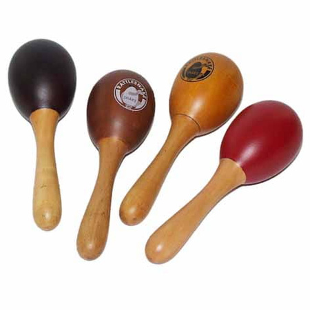 Marakas z rączką drewniany 13cm Corvus