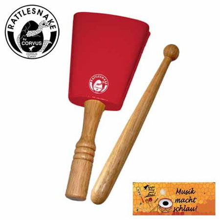 Cowbell "krowi dzwonek" na rączce z pałką Corvus