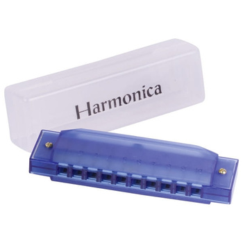 Harmonijka ustna 10-tonowa niebieska z etui GOKI (13008)