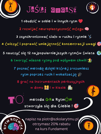 Kurs Rytmiki i Metoda rozwoju mózgu