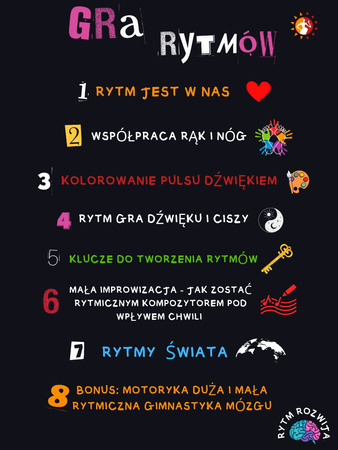 Kurs Rytmiki i Metoda rozwoju mózgu