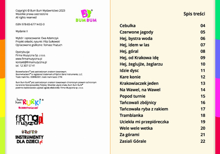 Śpiewnik "Melodie Ludowe" na Bum Bum Rurki®